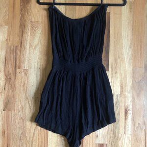 Strapless Black Romper